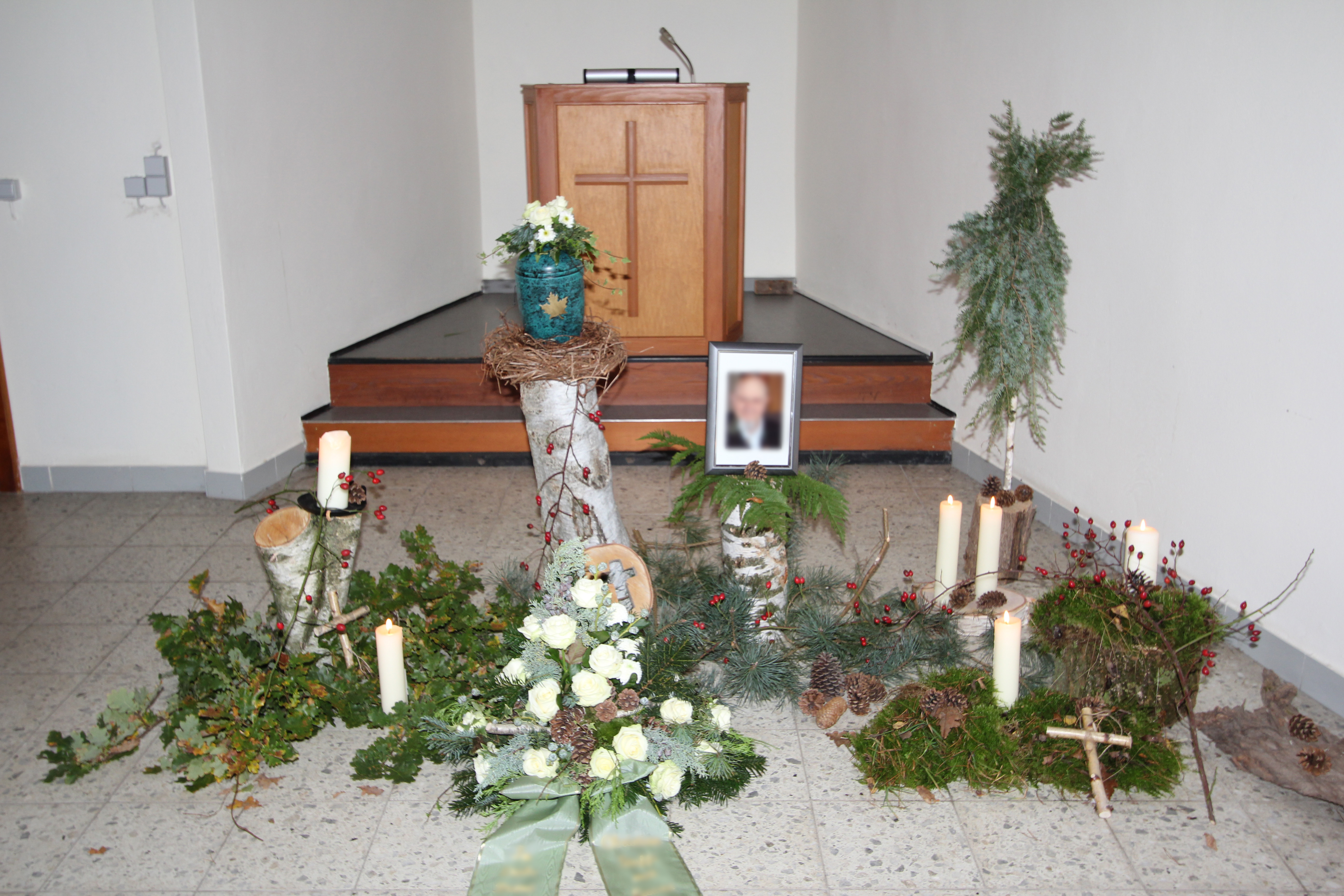 Trauer Dekoration Begräbnis Bestattung Tischlerei Grobe